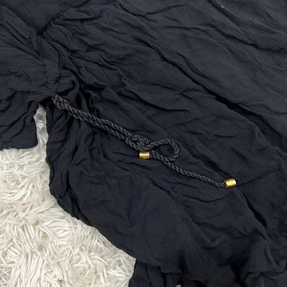 LAUREN RALPH LAUREN Black Sleeveless Knee Length Womens swim cover up